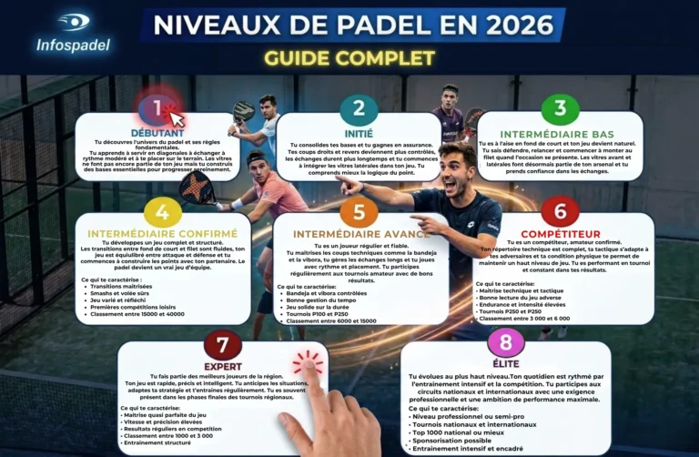 niveaux de padel en 2026